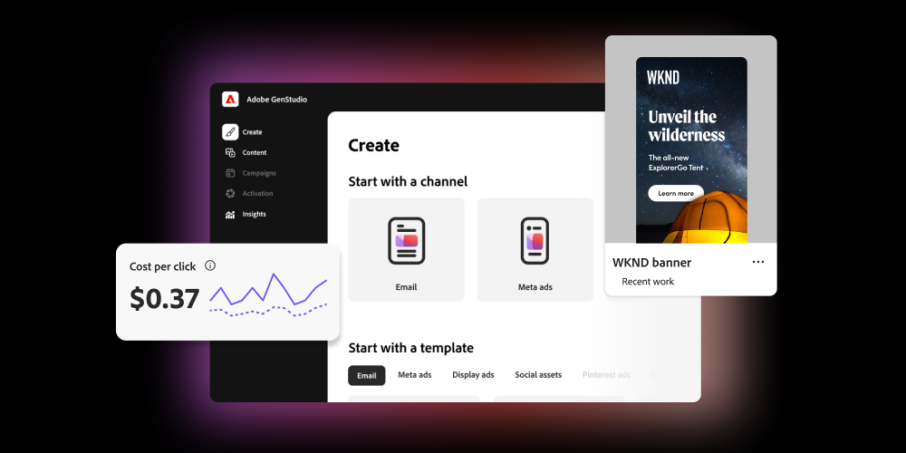 screenshot of Adobe GenStudio for Performance Marketing